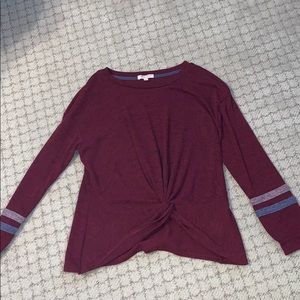 maroon long sleeve